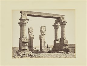 Nubie. Temple de Kerdasêh, égypte, Félix Bonfils, French, 1831 - 1885, 1870s; Albumen silver print