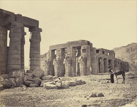 The Ramesseum of El-Kurneh. Thebes. Second view; Francis Frith, English, 1822 - 1898, El-Kurneh, Thebes, Egypt; about 1858