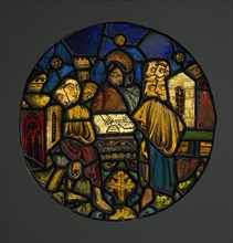 Composite Roundel; French; Normandy, France; about 1210 - 1220; with 14th century and later insertions; Pot-metal and colorless