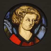 Head of a Young Man; French or Belgian; Cambrai - Tournai, ?, France or Belgium; about 1320 - 1330; Pot-metal and colorless