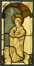 Saint John the Evangelist; German; Germany; about 1430; Pot-metal and colorless glass, vitreous paint, and silver stain; lead