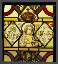 Ensemble with a Lute-Playing Angel; English and Netherlandish; England and Netherlands; about 1450 and 1553; Colorless glass