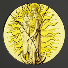 The Crowned Virgin and Child as The Apocalyptic Woman Clothed in the Sun; German; Middle Rhine?, Germany; late 15th century