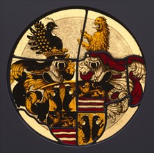 Heraldic Roundel with the Arms of Rummel von Lichtenau; German; Nuremberg, ?, Southern Germany; about 1510 - 1530; Brown oxide