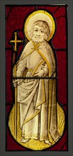 The Apostle Thomas; German; Cologne, ?, Germany; about 1460 - 1470; Colorless glass, vitreous paint, and silver stain; set