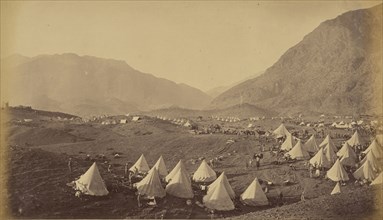 Tents in desert camp; John Burke, British, active 1860s - 1870s, Afghanistan; 1878 - 1879; Albumen silver print