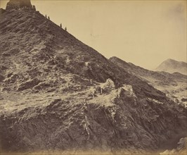 Side of mountain; John Burke, British, active 1860s - 1870s, Afghanistan; 1878 - 1879; Albumen silver print