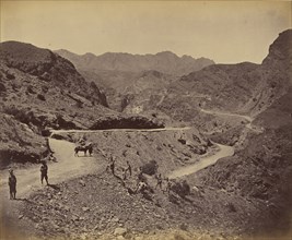 Men working on hillside; John Burke, British, active 1860s - 1870s, Afghanistan; 1878 - 1879; Albumen silver print
