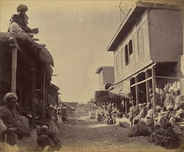 Jellalabad, the main street shewing sic covered Bazaar; John Burke, British, active 1860s - 1870s, Jalalabad, Afghanistan; 1879