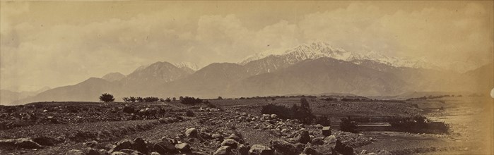 Panoramic desert landscape; John Burke, British, active 1860s - 1870s, Afghanistan; 1878 - 1879; Albumen silver print