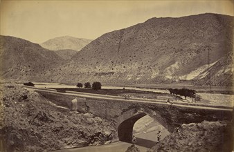 Bridge from above; John Burke, British, active 1860s - 1870s, Afghanistan; 1878 - 1879; Albumen silver print