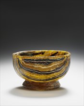 Footed Bowl; Eastern Mediterranean; 1st century B.C; Glass; 4.9 x 8.4 cm 1 15,16 x 3 5,16 in