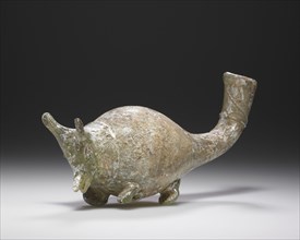 Mouse Flask; Eastern Mediterranean; 3rd - 4th century; Glass; 14 x 5.2 cm, 5 1,2 x 2 1,16 in