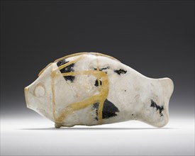 Fish-Shaped Container; Egypt; about 1403 - 1347 B.C; Glass; 6 x 12.5 cm, 2 3,8 x 4 15,16 in