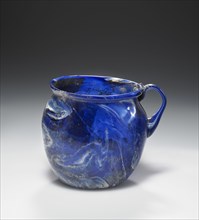 One-handled Cup; Eastern Mediterranean; perhaps 1st - 2nd century; Glass; 7 x 7 cm, 2 3,4 x 2 3,4 in