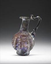 Double Head Oinochoe; Eastern Mediterranean; about 1st - 2nd century; Glass; 6.5 cm, 2 9,16 in