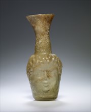 Head Flask; Eastern Mediterranean; about 2nd - 3rd century; Glass; 15.5 cm, 6 1,8 in