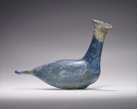 Bird - shaped Flask; Eastern Mediterranean; 1st - 2nd century; Glass; 8.5 x 3.8 cm, 3 3,8 x 1 1,2 in