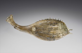 Fish Flask; Roman Empire; 3rd century; Glass; 8 x 21 cm, 3 1,8 x 8 1,4 in