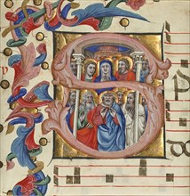 Cutting from a choir book; Niccolò di Giacomo da Bologna, Italian, active 1349 - 1403, Bologna, Italy; about 1392 - 1402