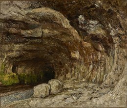 Grotto of Sarrazine near Nans-sous-Sainte-Anne; Gustave Courbet, French, 1819 - 1877, about 1864; Oil on canvas; 50.2 × 60 cm