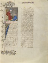 Boethius Instructs a Young Boy in Arithmetic; Virgil Master, French, active about 1380 - 1420, Paris, France; about 1405
