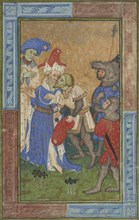 Assassination Scene; Master of Trinity College Ms. B.11.7, English, active about 1410 - 1425, about 1420; Tempera colors