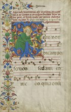 Initial I: God the Father Blessing; Francesco di Antonio del Chierico, Italian, 1433 - 1484, Florence, Italy; early 1460s