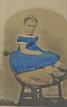 Portrait of young girl; American; about 1850 - 1860; Hand-colored salted paper print; 21.3 × 13.6 cm, 8 3,8 × 5 3,8 in