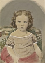 Portrait of a girl; American; about 1850 - 1860; Hand-colored salted paper print; 21 × 14.7 cm, 8 1,4 × 5 13,16 in