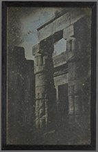Lotus Columns at Gournah; Joseph-Philibert Girault de Prangey, French, 1804 - 1892, 1842–1843; Daguerreotype