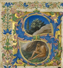 Initial S: Job; Francesco di Antonio del Chierico, Italian, 1433 - 1484, Florence, Italy; third quarter of 15th century