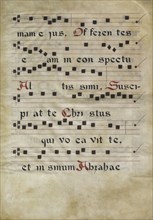 Music Text; Francesco di Antonio del Chierico, Italian, 1433 - 1484, Florence, Italy; third quarter of 15th century; Tempera