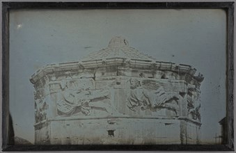 Frieze on the Tower of the Winds, Athens; Joseph-Philibert Girault de Prangey, French, 1804 - 1892, Greece; 1842; Daguerreotype