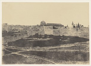Jérusalem. Enceinte du Temple. Vue générale de la face Sud 1; Auguste Salzmann, French, 1824 - 1872, Louis Désiré Blanquart