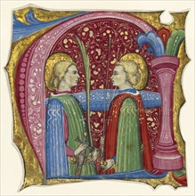 Initial A: Saints Maurice and Theofredus; Frate Nebridio, Italian, died before 1503, active second half of the 15th century