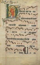 Initial H: Saint Stephen; Circle of the Master of the Golden Bull, Bohemian, active about 1400 - 1405, Prague, Bohemia