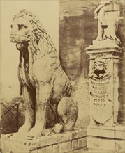 Leone in piedi alle Porte dell' Arsenale; Giuseppe Cimetta, Italian, active Venice, Italy 1850s, 1850s; Albumen silver print