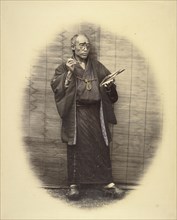 Our Chief Artist; Felice Beato, 1832 - 1909, Japan; 1868; Hand-colored Albumen silver print