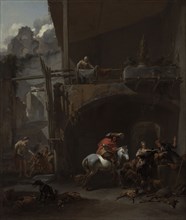The Return from the Hunt; Nicolaes Berchem, Dutch, 1620 - 1683, Netherlands; 1660s; Oil on canvas; 74.3 × 63.5 cm, 29 1,4 × 25