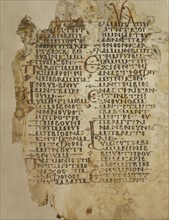 Decorated Text Page; Fayum, possibly, Egypt; 10th century; Tempera colors and ink on parchment; Leaf: 34.9 x 25.4 cm