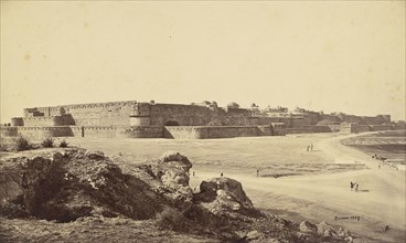 Agra; The Fort from the Southwest; Samuel Bourne, English, 1834 - 1912, Agra, India; about 1866; Albumen silver print