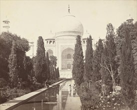 Agra; The Taj, from the Fountain; Samuel Bourne, English, 1834 - 1912, Agra, India; 1865 - 1866; Albumen silver print