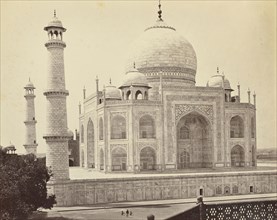 Agra; The Taj, from the Corner of the Quadrangle; Samuel Bourne, English, 1834 - 1912, Agra, India; 1865 - 1866; Albumen silver
