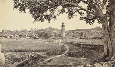 Futtypore Sikri; General View of the Ruins, West Side, from the Foot of the Hill; Samuel Bourne, English, 1834 - 1912