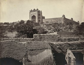 Futtypore Sikri; The Great Gate, Distant View from the Southeast; Samuel Bourne, English, 1834 - 1912, Fatehpur Sikri, India