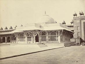 Futtypore Sikri; The Marble Tomb of Sheik Selim Chisti; Samuel Bourne, English, 1834 - 1912, Fatehpur Sikri, India; about 1866
