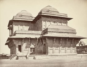 Futtypore Sikri; The Palace of Beerbul; Samuel Bourne, English, 1834 - 1912, Fatehpur Sikri, India; about 1866; Albumen silver