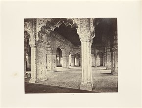 Delhi; The Palace, Interior of the Dewan-i-Kass; Samuel Bourne, English, 1834 - 1912, Delhi, India; about 1866; Albumen silver