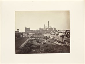Delhi; The Jumma Musjid, from the North; Samuel Bourne, English, 1834 - 1912, Delhi, India; about 1866; Albumen silver print